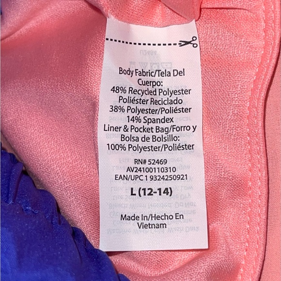 Avia Athletic Shorts Blue and Pink‎ with Elastic Waistband - Picture 5 of 5